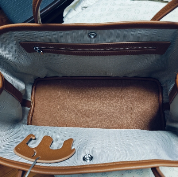 Leather Top Handle Tote - Picture 5 of 8